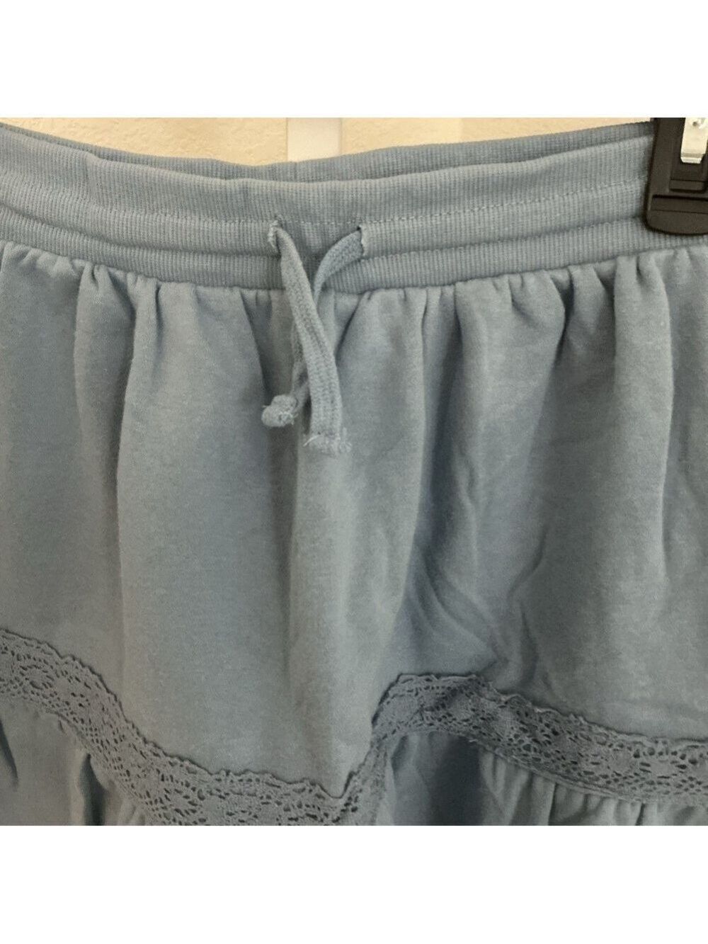 Treasures by Shabby Chic powder blue fleece mini skirt Woman’s size Medium NWT - Picture 6 of 11